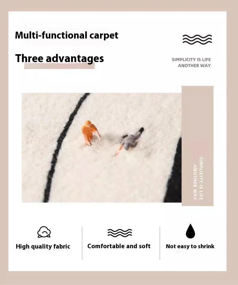 VIKAMA Summer Cartoon Anti Cute Ins Wind Stains Easy Care Floor Mat Comfortable Living Room Bedroom Carpet Home Decoration